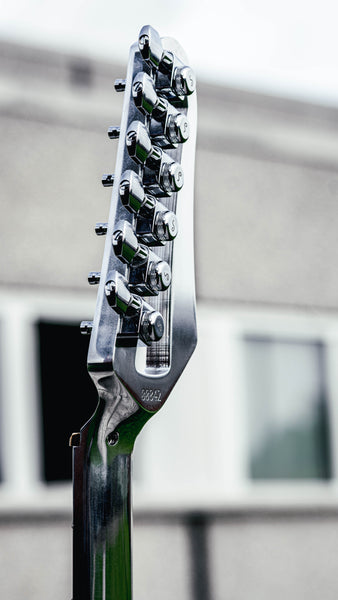 Bolt-On Neck Reverse In Line Headstock 25.5" -polished - black block inlays